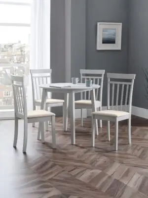 Coast Grey Dropleaf Table and 4 Grey Coast Chairs