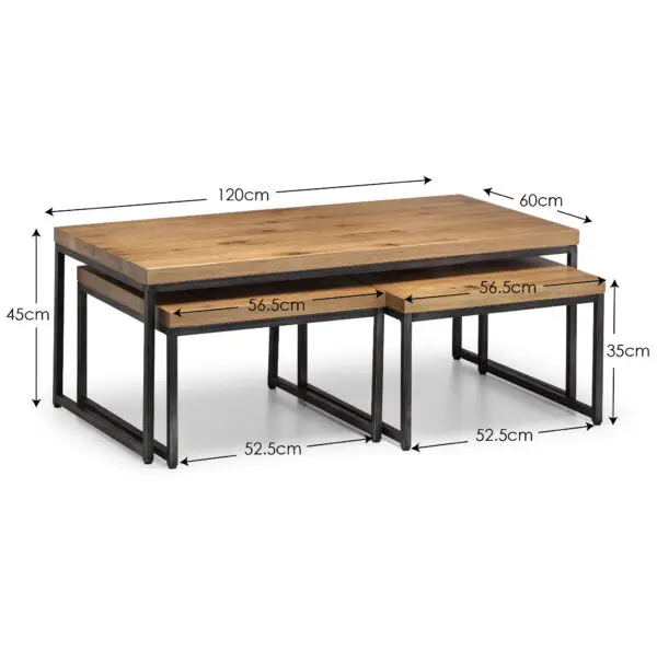 Brooklyn Nesting Coffee Tables - Oak - Image 11