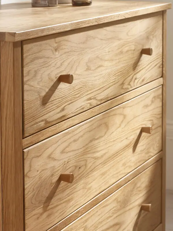Coxmoor 5 Drawer Wide Chest - Oak - Image 6