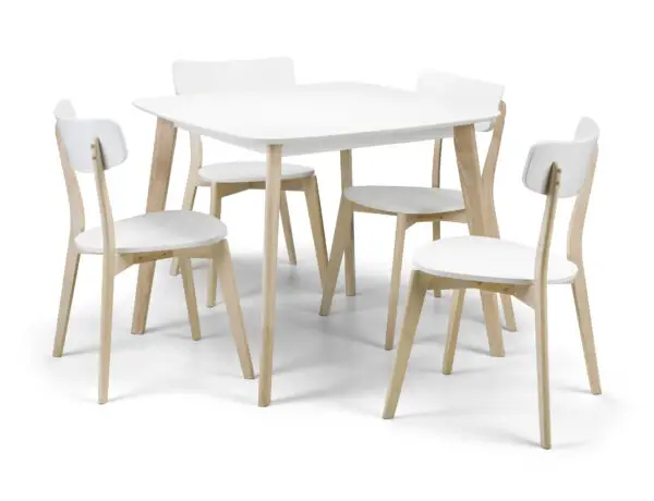 Casa White Square Table and 4 White Casa Chairs - Image 2