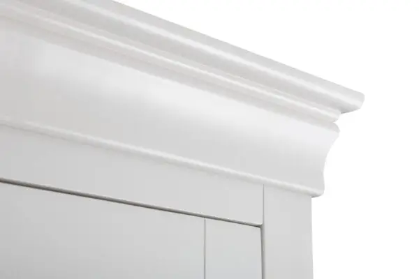 Clermont 2 Door 1 Drawer Wardrobe - Surf White - Image 5