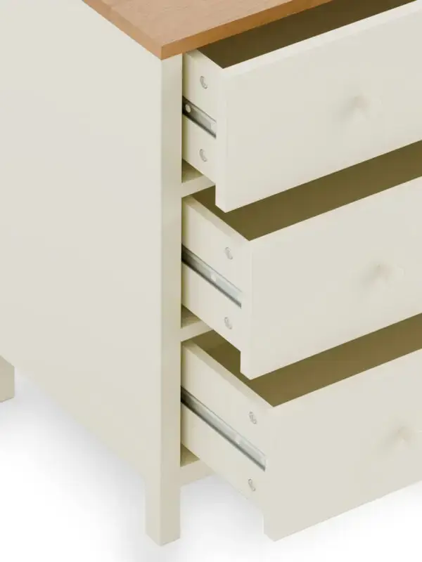 Coxmoor 6 Drawer Chest - Ivory and Oak - Image 5