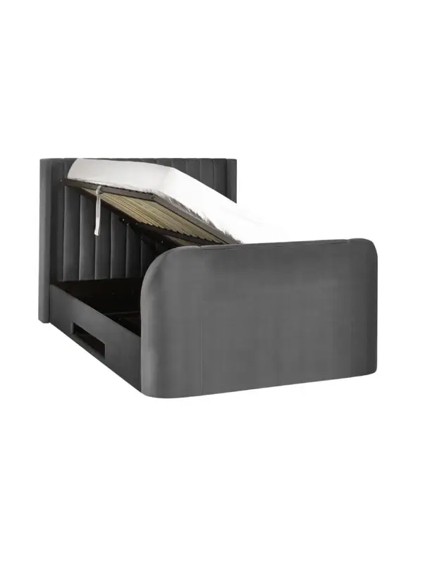Clara Ottoman TV Bed 150cm - Dark Grey - Image 8