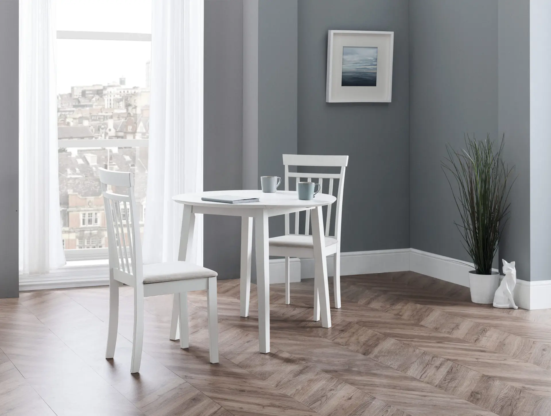 Set Of 2 Coast White Dining Chairs - Image 8