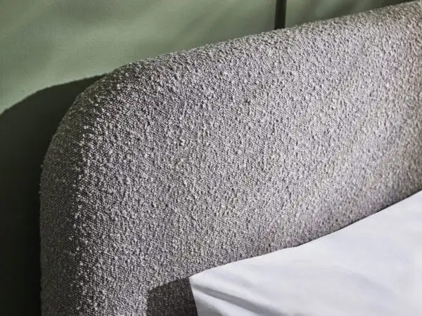 Hannah Double Bed 135Cm - Grey Boucle - Image 5
