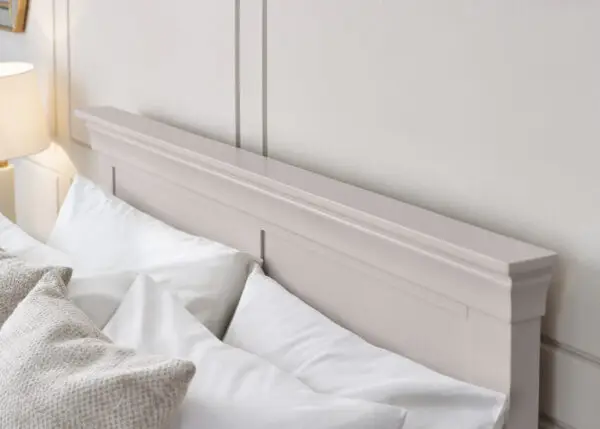 Clermont 135Cm Double Bed - Light Grey - Image 4