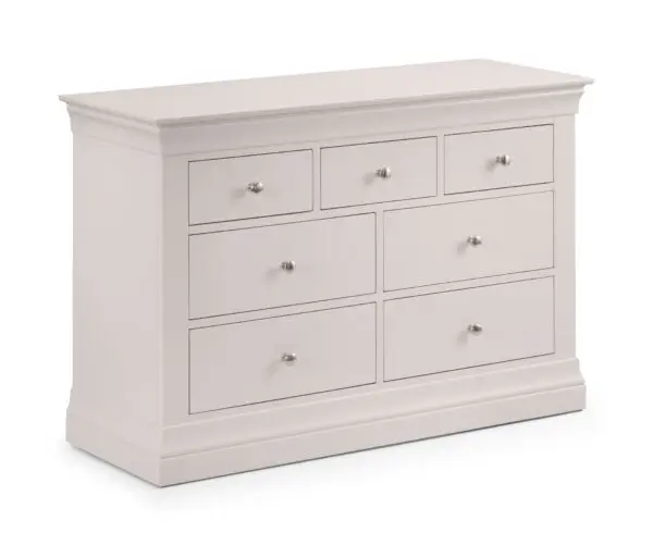 Clermont 4+3 Drawer Chest - Light Grey - Image 2