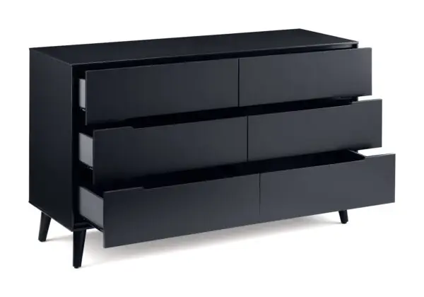 Alicia 6 Drawer Wide Chest - Anthracite - Image 3