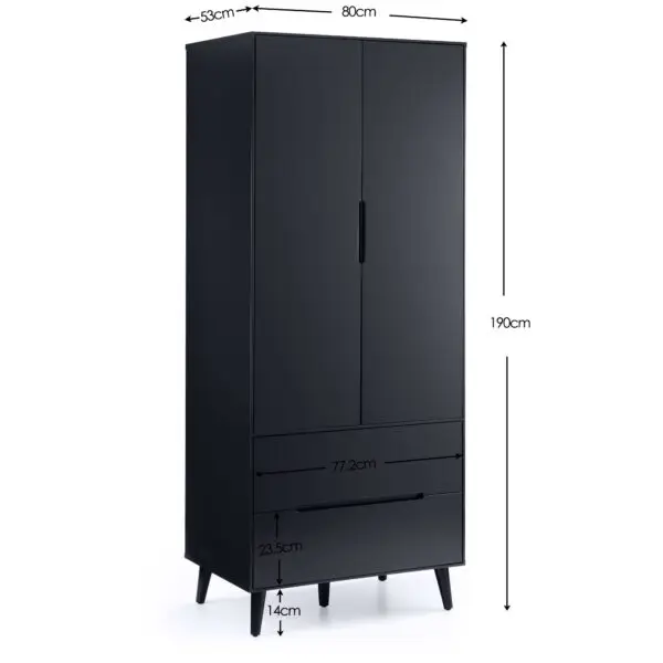 Alicia Combination Wardrobe - Anthracite - Image 12