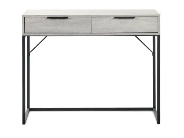 Bali 2 Drawer Dressing Table/Desk - Grey Oak - Image 4
