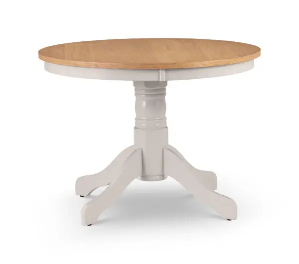 Davenport Oak/Elephant Grey Round Pedestal Table - Image 2