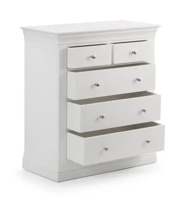 Clermont 3+2 Drawer Chest - Surf White - Image 3