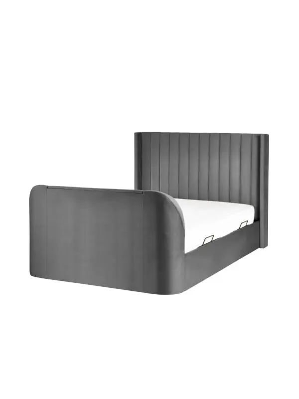 Clara Ottoman TV Bed 135cm - Dark Grey - Image 10