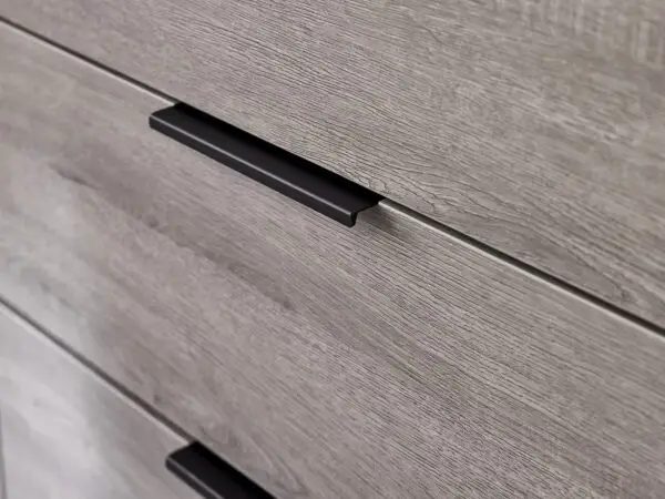 Bali 6 Drawer Wide Chest - Grey Oak - Image 8