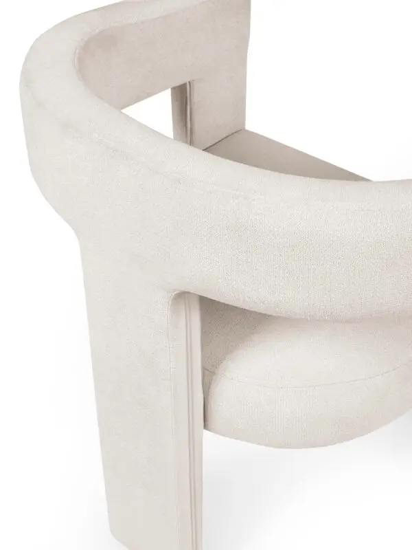 Elara Cream Chenille Upholstered  Chair - Image 8
