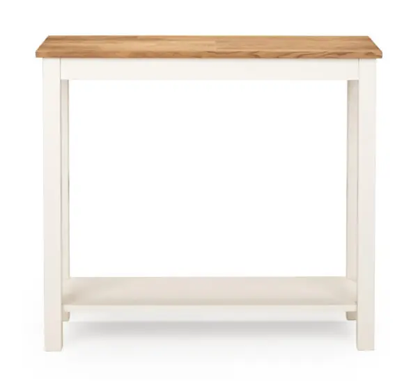 Coxmoor 90cm Console Table - Ivory & Oak - Image 3