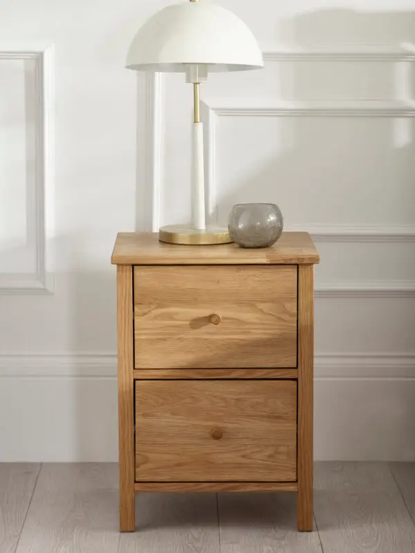Coxmoor 2 Drawer Bedside - Oak - Image 2