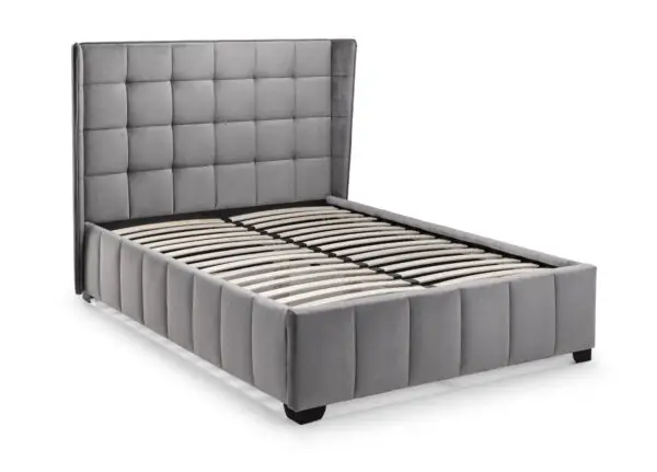 Gatsby 150cm King Bed - Light Grey - Image 3