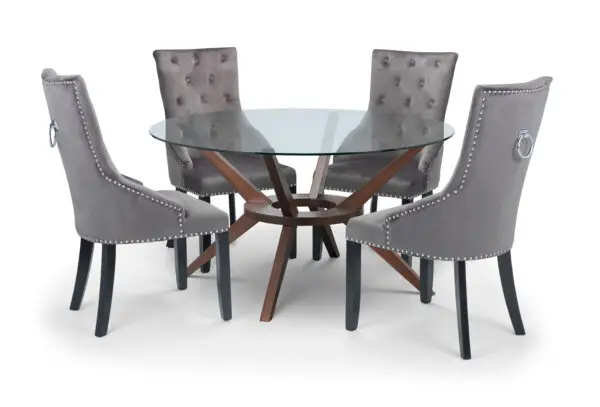 Chelsea 140cm Round Table and 4 Veneto Chairs - Image 2