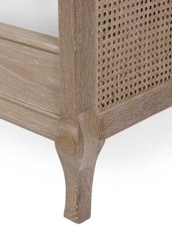 Fleur Rattan Bed 135cm - Light Oak - Image 5