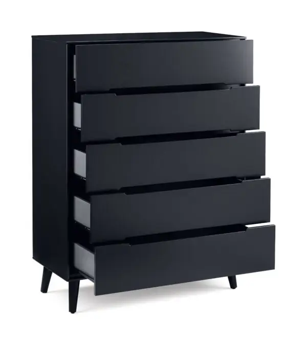 Alicia 5 Drawer Chest - Anthracite - Image 3