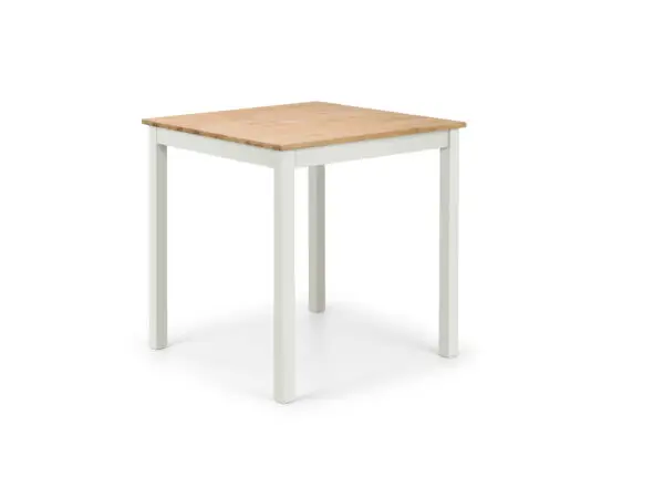 Coxmoor 75cm Square Dining Table - Ivory & Oak - Image 2