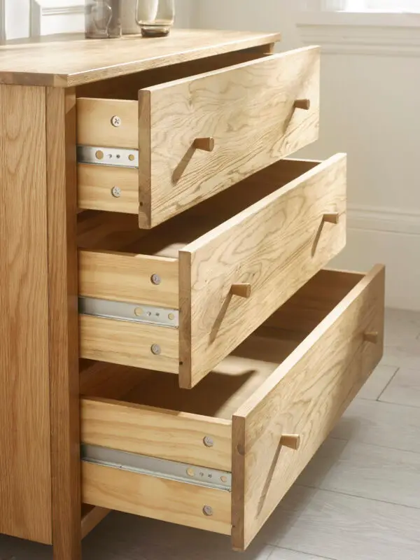 Coxmoor 3 Drawer Chest - Oak - Image 7