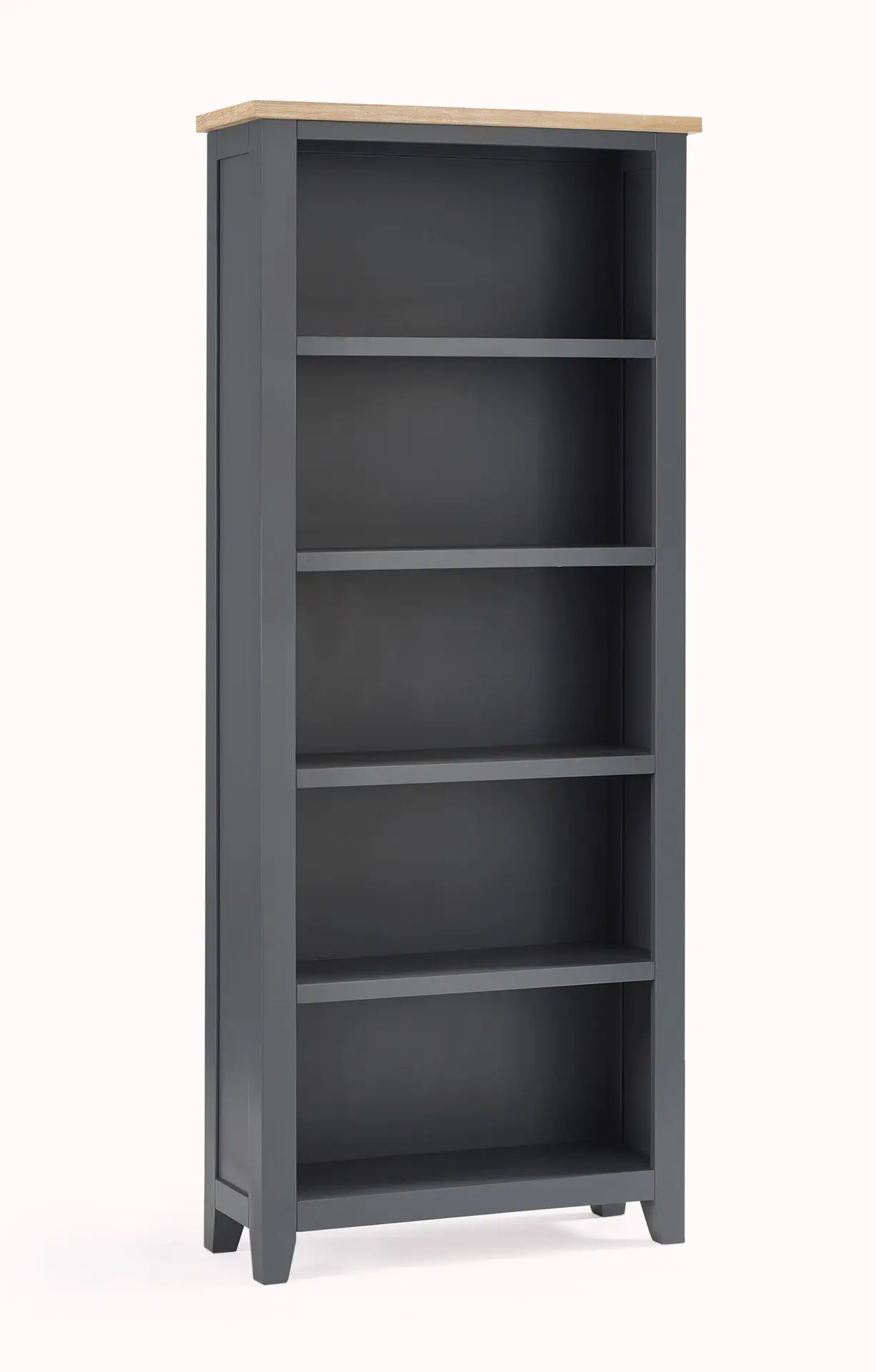 Bordeaux Tall Bookcase Dark Grey - Image 2