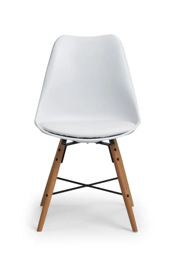 Blanco White Round Table and 4 Kari White Chairs - Image 3