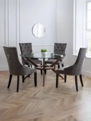 Chelsea 140cm Round Table and 4 Veneto Chairs