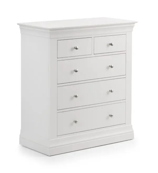 Clermont 3+2 Drawer Chest - Surf White - Image 2