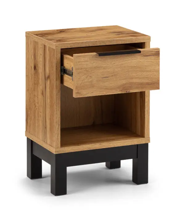 Bali 1 Drawer Bedside - Light Oak - Image 3