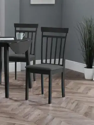Set Of 2 Coast Black Dining Chairs