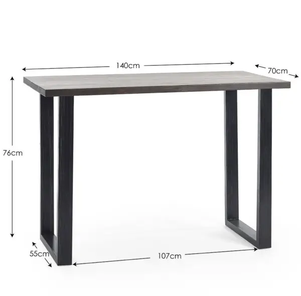 Brooklyn Dark Oak Bar Table And 2 Soho Bar Stool - Image 2