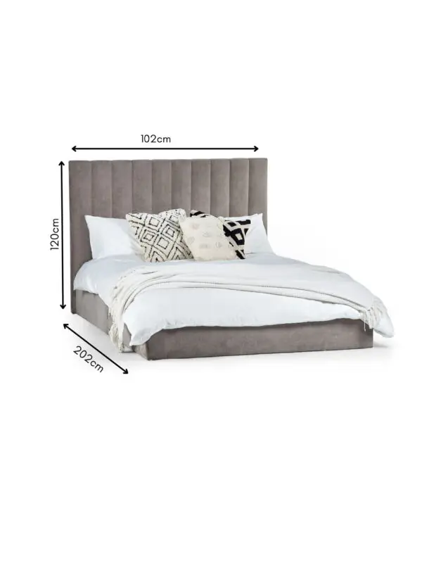 Eloise 90cm Single Bed - Grey - Image 11