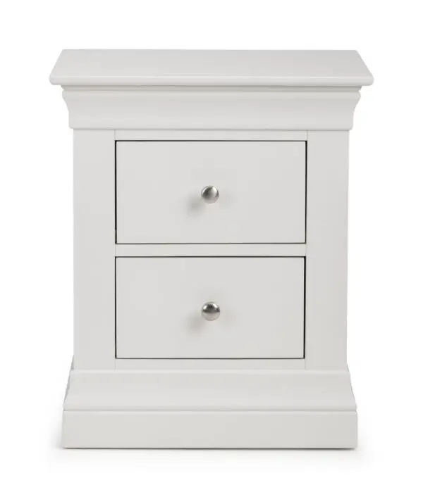 Clermont 2 Drawer Bedside - Surf White - Image 4