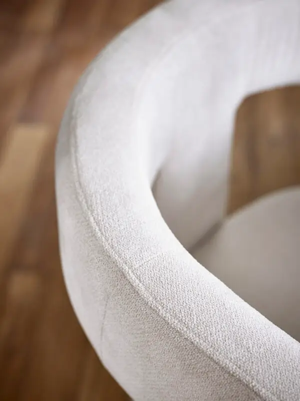 Elara Cream Chenille Upholstered  Chair - Image 7