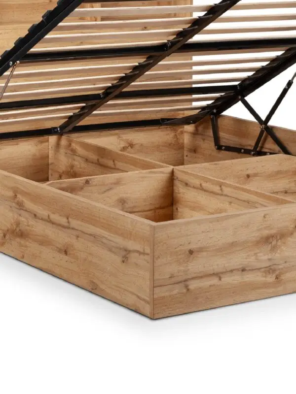 Bali Ottoman Storage 90cm Single Bed - Light Oak - Image 11