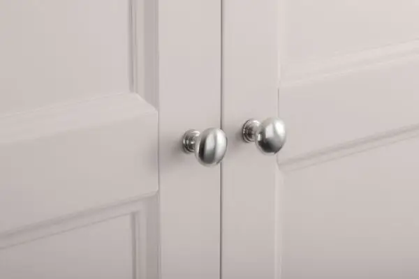 Clermont 2 Door 1 Drawer Wardrobe - Light Grey - Image 7