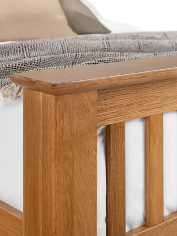 Amsterdam Oak High Footend 135cm Double Bed - Image 8