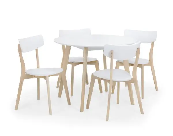 Casa White Round Table and 4 White Casa Chairs - Image 2