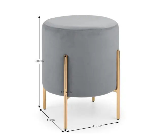 Harrogate Stool - Grey - Image 5