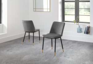 Set Of 2 Delaunay Dining Chairs - Grey