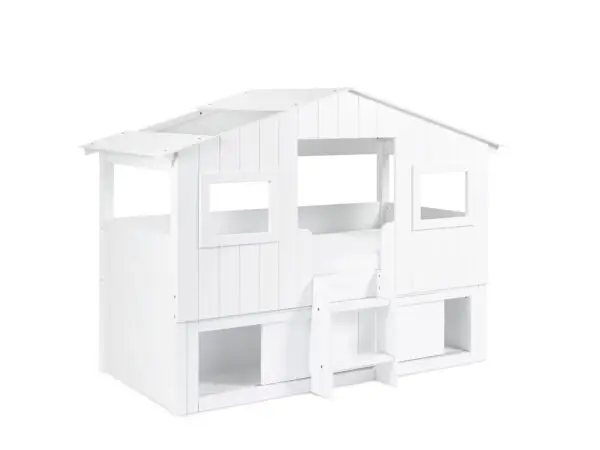 Acorn Treehouse Midsleeper & Storage Unit - White - Image 6