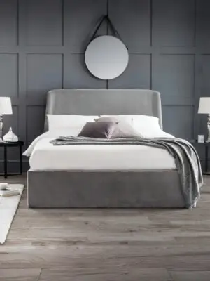 Frida Ottoman Storage 150cm King Bed - Grey