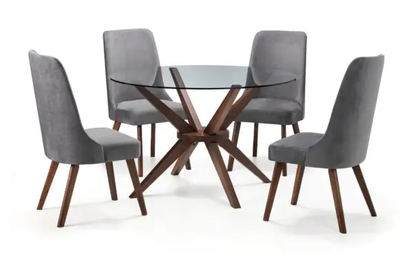 Chelsea 120cm Round Table and 4 Huxley Chairs - Image 2