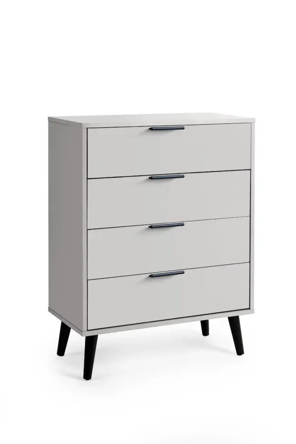 Alba 4 Drawer Wide Chest - Silk Grey - Image 2