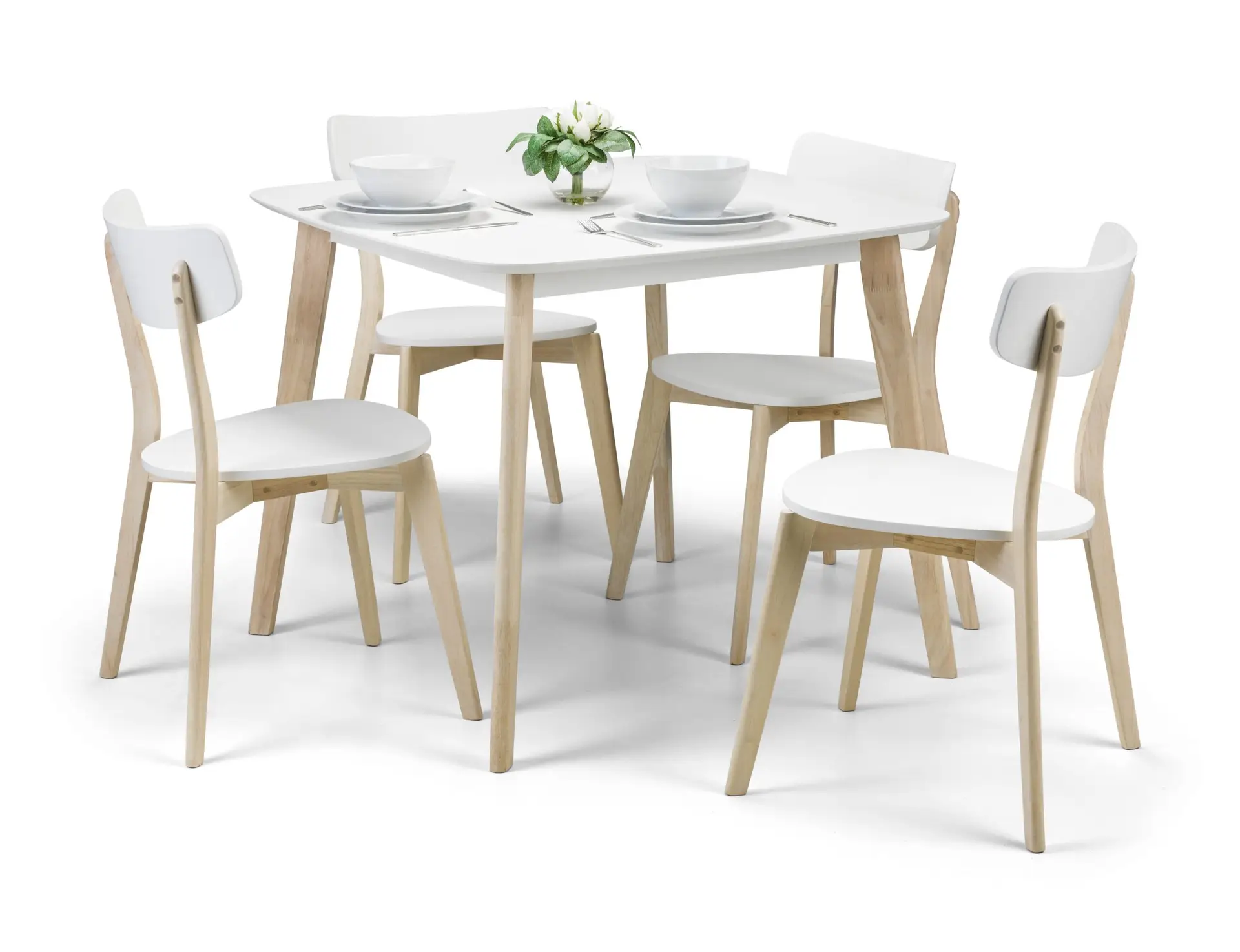 Casa Square Dining Table White/Oak - Image 5