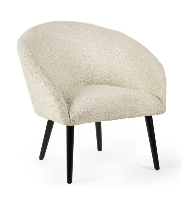 Amari Boucle Accent Chair - Ivory - Image 2