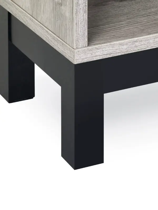 Bali 1 Drawer Bedside - Grey Oak - Image 7